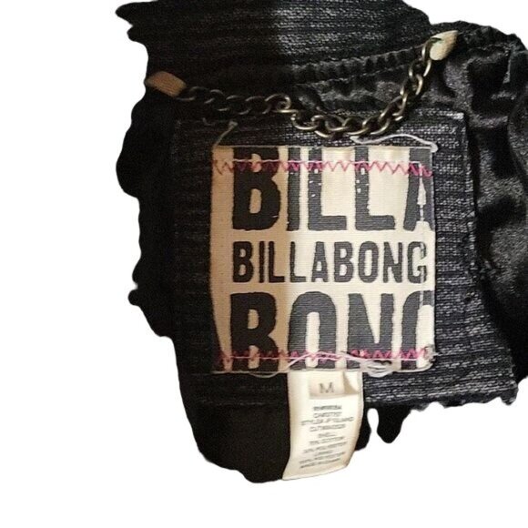 Billabong Womens Double-Breasted Striped Wool-Blend Peacoat Jacket With Button A - Picture 7 of 8